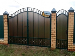 Кованые заборы с поликарбонатом 12 метров фото в Гулькевичах